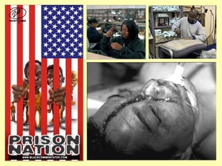 We don’t have to go to Africa or other places. The U.S. is built on African enslaved labor. IIn the U.S. a multitude o products such as office furniture, jeans, clothing, bedding, clocks and signs are made by slave labor inside of prisons. The prison industry has half a million workers more than any Fortune 500 corporation. With more than 2 million mostly African and Mexican people incarcerated With more than 2 million mostly African and Mexican people incarcerated inside the U.S. facing Three Strikes and mandatory minimums, one in three African men between the ages of 20 and 29 is either in jail, on probation or parole. In a private Texas prison guards were videotaped beating, shocking, kicking and setting dogs on prisoners—what u.S. soldiers did in Abu Ghraib has been practiced against African people in U.S. prisons for years.  So we can say all prison products are blood products 