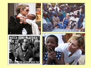 Not charity, not peace corps, missionaries, movie stars adopting African babies. 