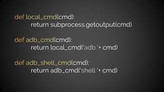 Low level android automation with ADB | PPTX