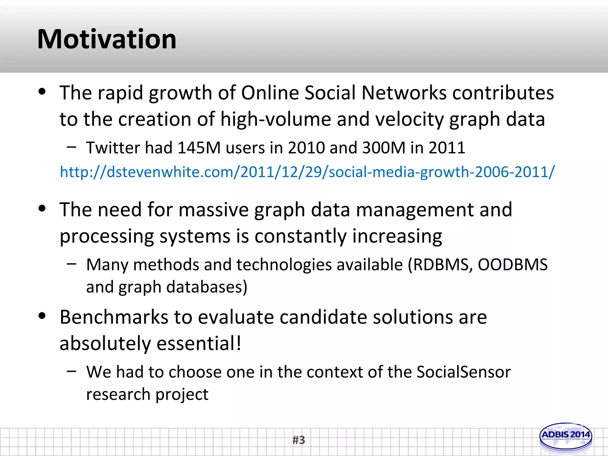 #3 
Overview 
• Problem formulation 
• Related work 
• Workload description 
• Evaluation 
• Conclusions 
 