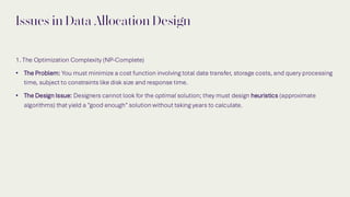 What is Distributed database design issues | PDF