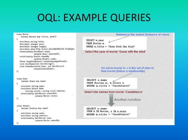 Adbms 17 object query language | PPT