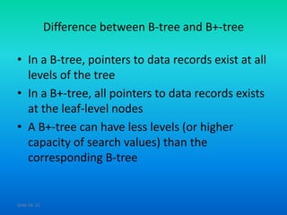 Adbms 22 dynamic multi level index using b and b+ tree | PPTX ...