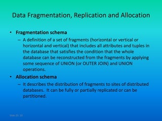Adbms 24 data fragmentation | PPTX