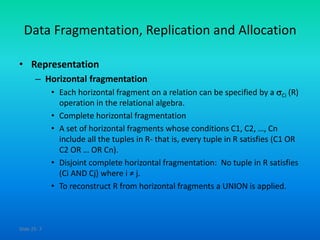 Adbms 24 data fragmentation | PPTX