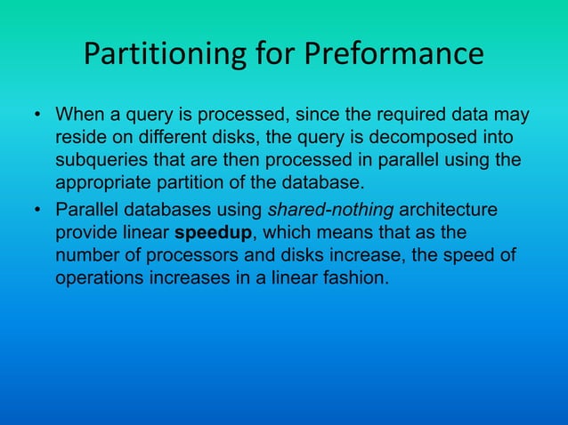 Adbms 27 parallel database distribution architecture | PPTX | Databases ...