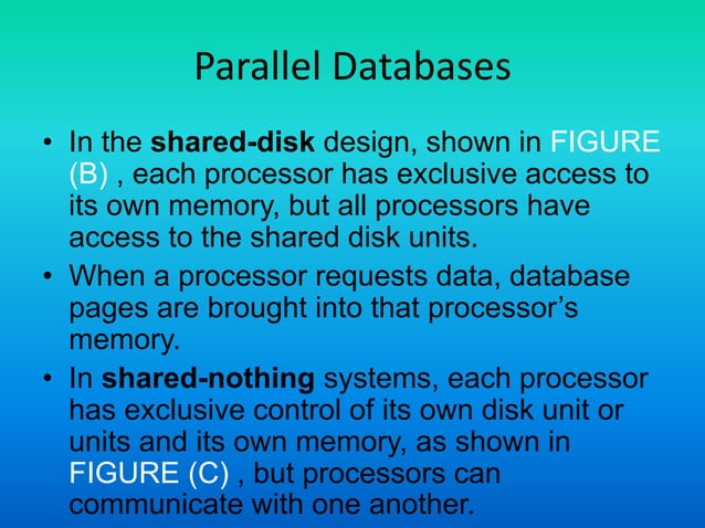 Adbms 27 parallel database distribution architecture | PPTX | Databases ...