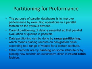 Adbms 27 parallel database distribution architecture | PPT