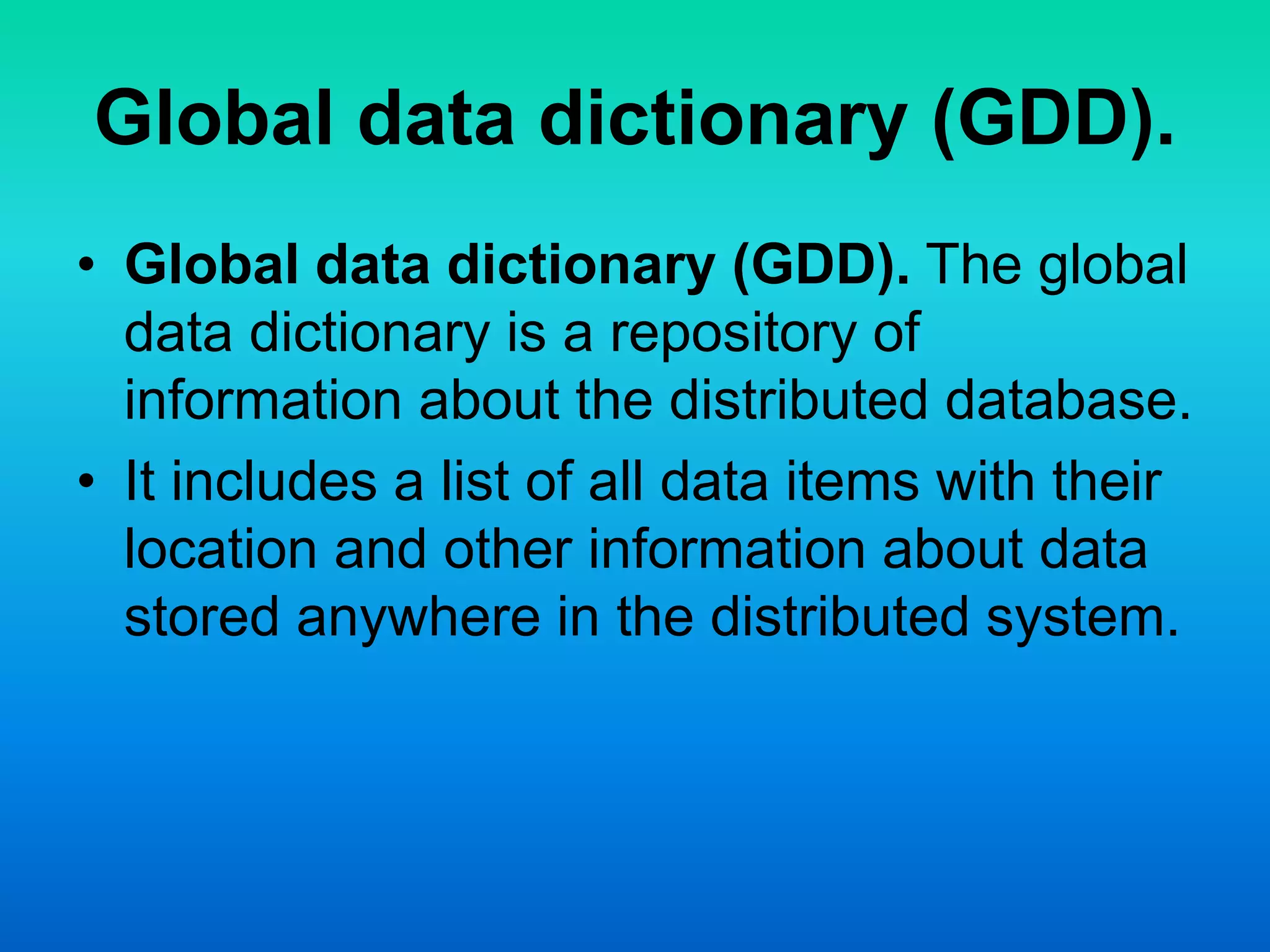 Adbms 28 components of distributed database system | PPT