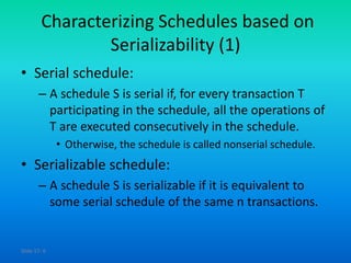Adbms 35 recoverability and serializability | PPTX