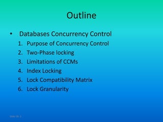Adbms 41 transaction control techniques | PPT