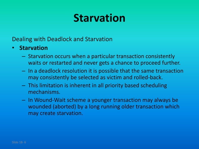 Adbms 42 deadlocks and starvation | PPTX | Databases | Computer ...