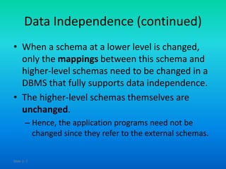 Adbms 6 three schema database architecture | PPT