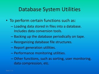 Adbms 7 database languages and tools | PPTX