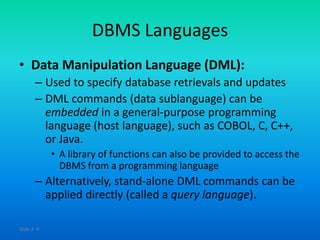 Adbms 7 database languages and tools | PPTX