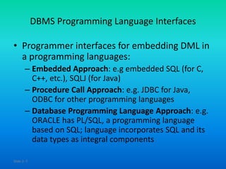 Adbms 7 database languages and tools | PPTX | Databases | Computer ...