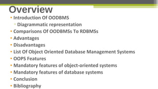 Advance Database Management Systems -Object Oriented Principles In ...