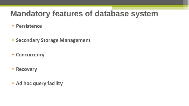 the history of object oriented database management system Free essay: object-oriented database management systems the construction of object-oriented database management systems started in the middle 80's, at a. the history of object oriented database management system Free essay: object-oriented database management systems the construction of object-oriented database management systems started in the middle 80's, at a.