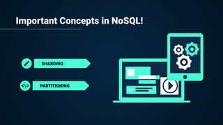 Important Concepts in NoSQL!
SHARDING
PARTITIONING
 