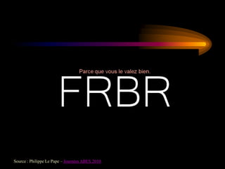 Source : Philippe Le Pape – Journées ABES 2010
 