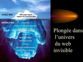 Plongée dans
 l‟univers
 du web
invisible
 