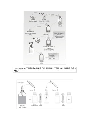 Lembrete: A TINTURA-MÃE DO ANIMAL TEM VALIDADE DE 1
ANO
 