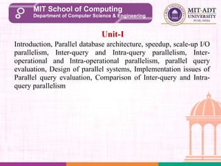 ADBS_parallel Databases in Advanced DBMS | PPTX