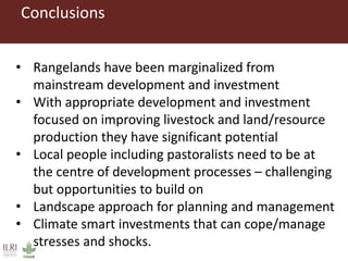 Climate-smart investments in rangelands: Climate-smart agriculture training for Asia Development Bank, Bangkok