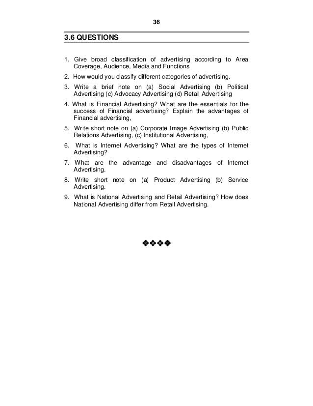 ADVERTISING NOTES