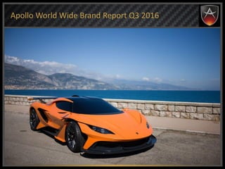Apollo World Wide Brand Report Q3 2016
 