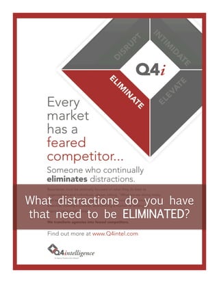 What distractions do you have
that need to be ELIMINATED?
 