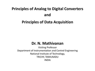 Analog to Digital Converters and Data Acquisition Systems | PDF