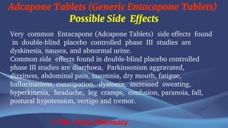 Adcapone Tablets (Generic Entacapone Tablets) | PDF