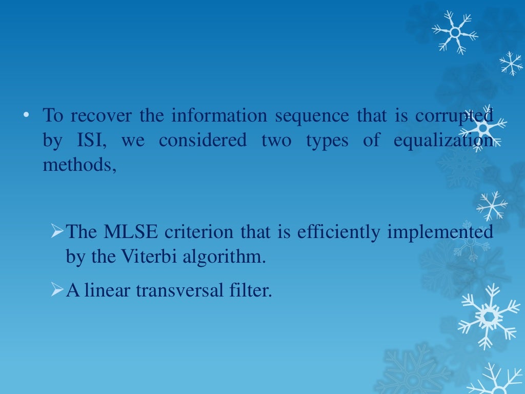 Adaptive filter channel equalization picture
