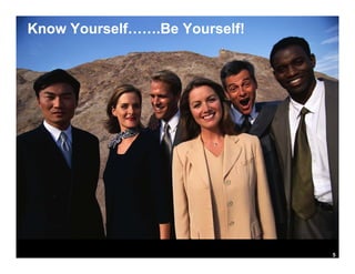 Know Yourself…….Be Yourself!Know Yourself…….Be Yourself!
5
 