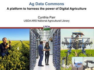 Ag Data Commons
Cynthia Parr
USDA ARS National Agricultural Library
A platform to harness the power of Digital Agriculture
 