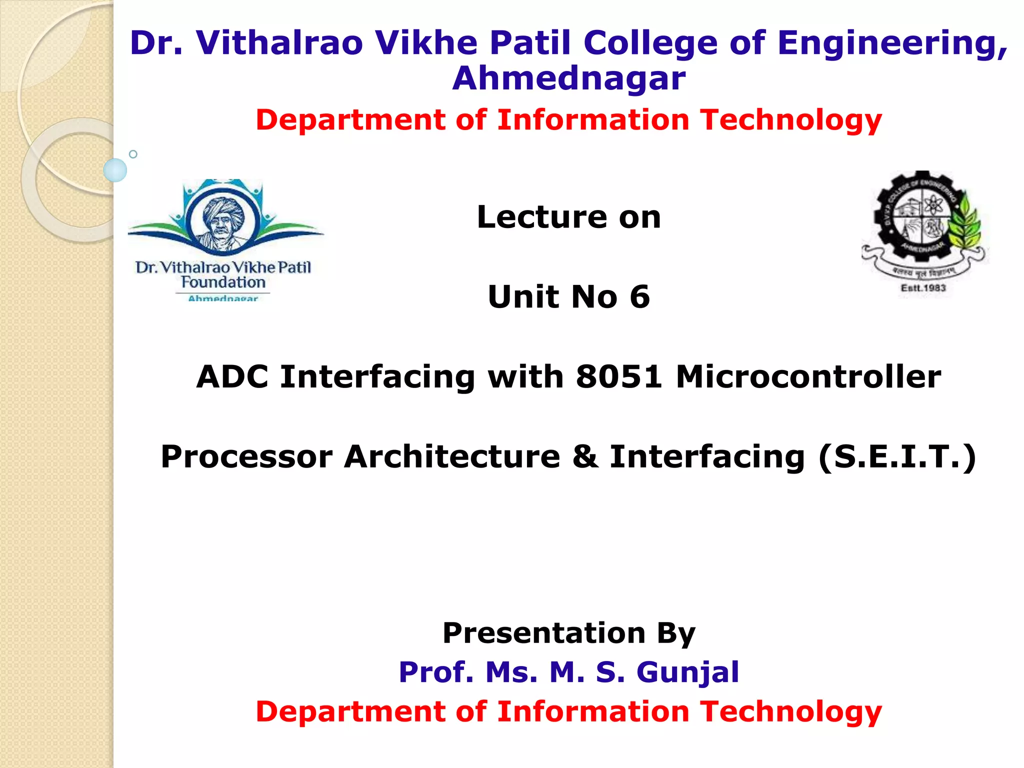 Adc interfacing | PPT