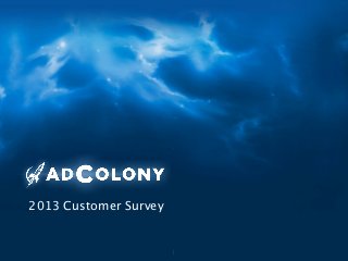 2013 Customer Survey


                       1
 