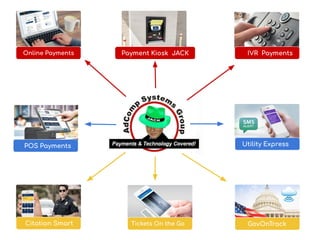 Payment Kiosk JACKOnline Payments IVR Payments
POS Payments Utility Express
Citation Smart Tickets On the Go GovOnTrack
 