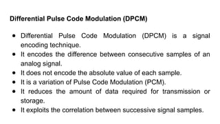 Base band Techniques - Analog and digital communication | PPTX