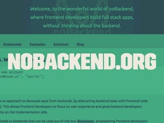 nobackend.org
 