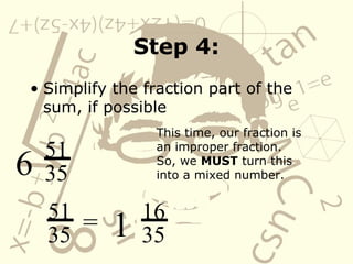 Add Mixed Numbers | PPT