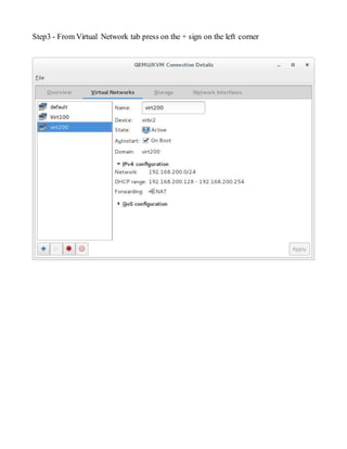 Step3 - From Virtual Network tab press on the + sign on the left corner
 