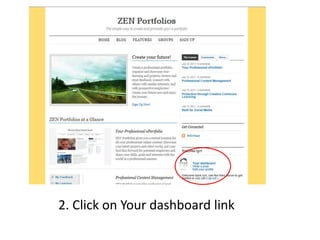 2. Click on Your dashboard link