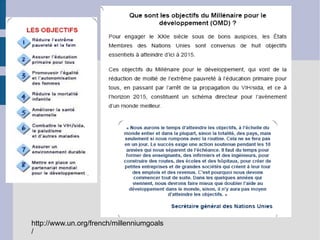 http://www.un.org/french/millenniumgoals/ 