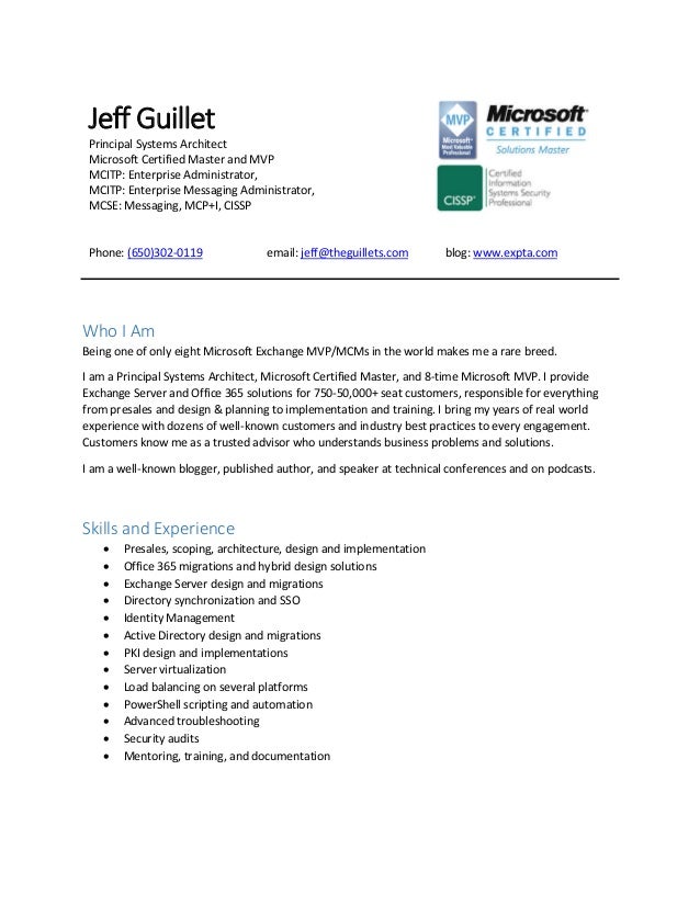 enterprise architect resumes