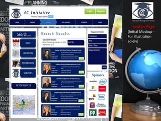 Inspiration through Connection
Search Page
(Initial Mockup -
For illustration
solely)
 