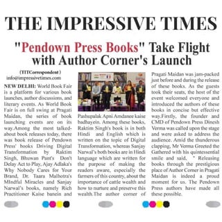 "Pendown Press Books" Take Flights With the Author Corner Launch.