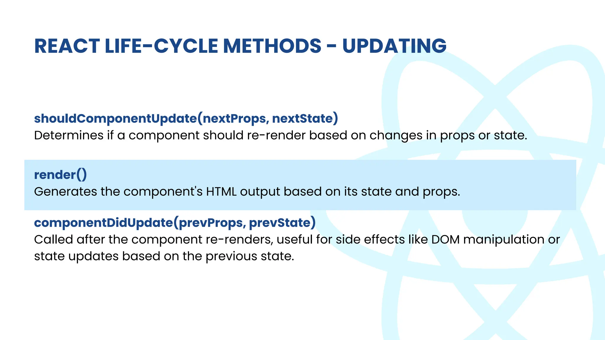React Life-Cycle Methods | PPT