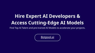 Marketplace for AI-Powered Freelancers - Botpool | PPTX